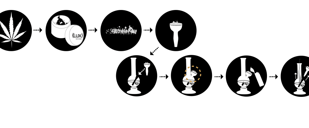 how to use a bong infographic