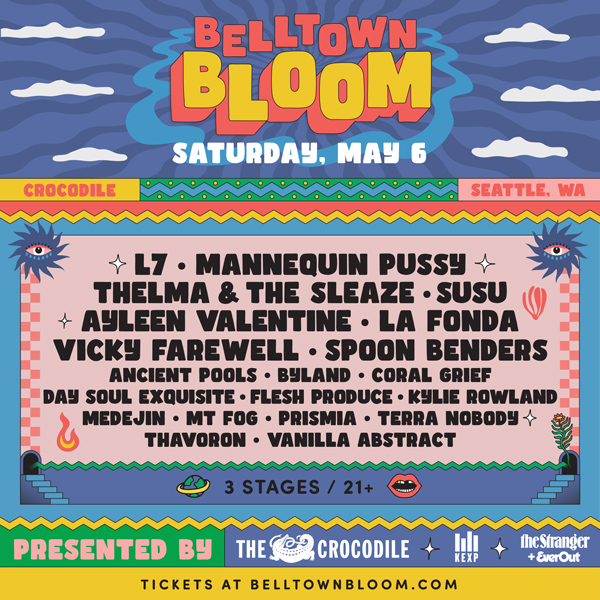 The lineup for Belltown bloom day 2 on Saturday, May 6th