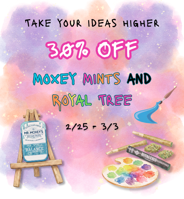 Lux Pot Shop Seattle Cannabis Sale. 30% off Mr. Moxey's and Royal Tree. 2/25 - 3/3
