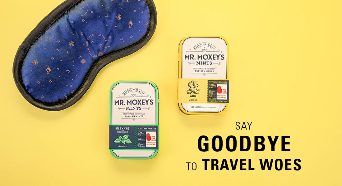 CBD & THC moxey mints say goodbye to travel woes