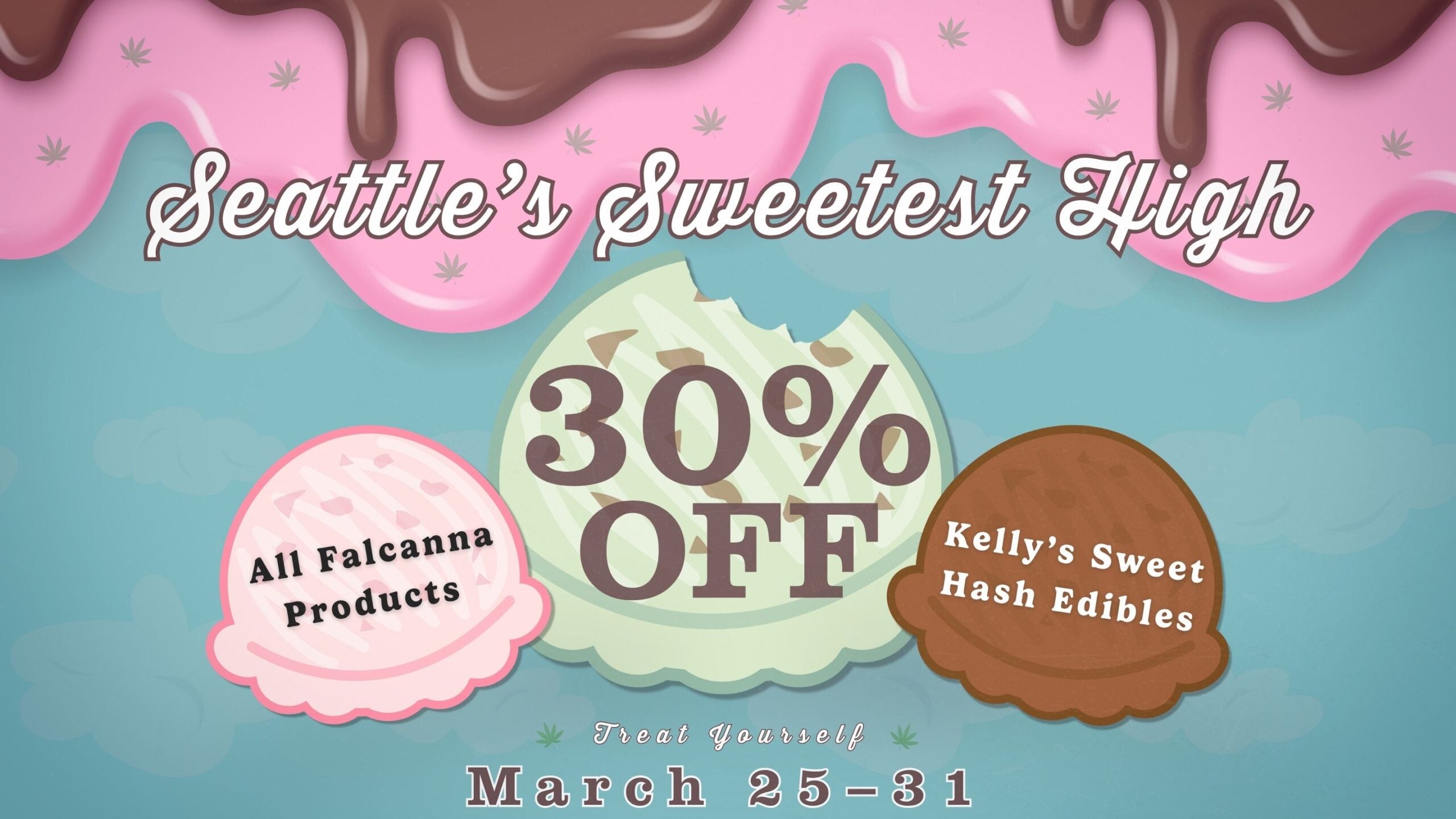 30% off sale at Lux Pot Shop Seattle. 30% off Falcanna and Kelly's Sweet Hash Edibles March 25th - 31st.