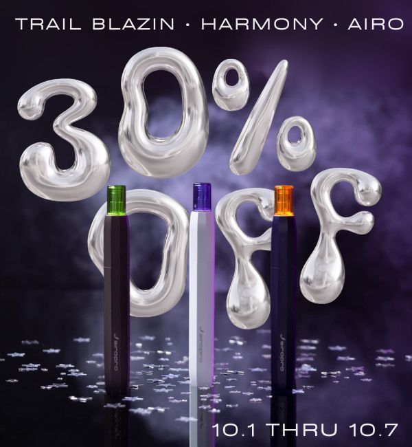 30% off Trail Blazin, Harmony, and Airo, October 1st through October 7th