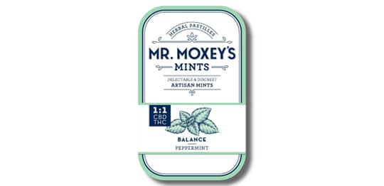 100mg mint edibles Mr. Moxey's Herbal Pastilles
