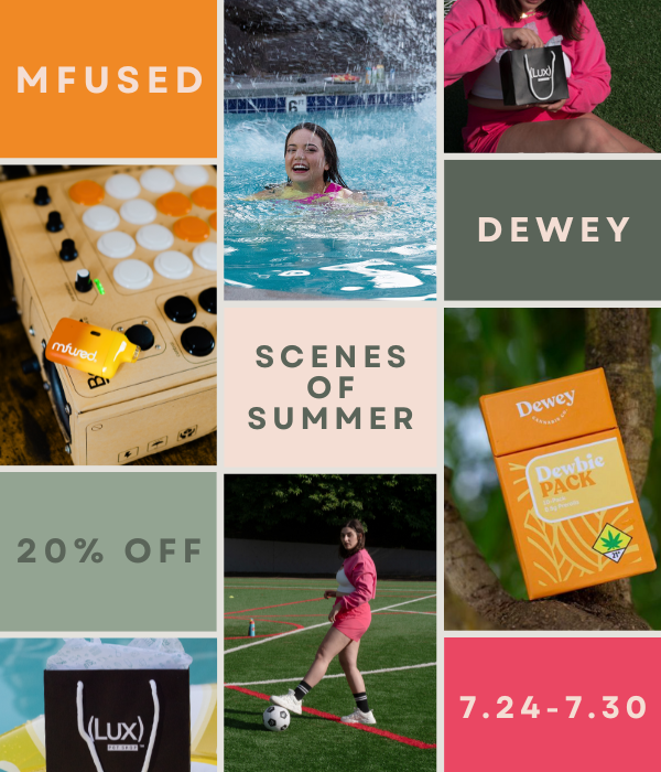 20% off Mfused and Dewey products, 7.24-7.30