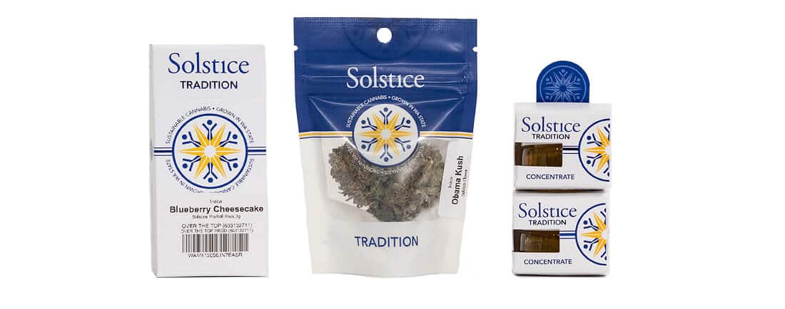 Solstice Cannabis product packaging
